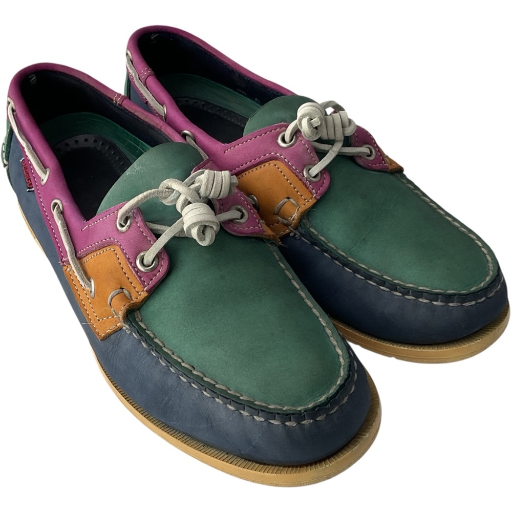 Sebago Docksides Rossiland Retro Nautical Boat Shoes Leather Men’s Size 8.5 RARE